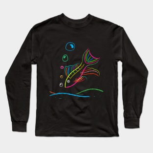 CHOCK FISH SCRIBBLE Long Sleeve T-Shirt